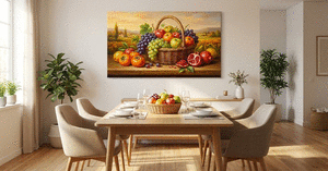餐廳風水與食祿：掛上「豐收果實」油畫，讓全家人衣食無憂