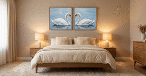 臥室掛畫禁忌：想求好姻緣？這幾種「成雙成對」的油畫最適合主臥