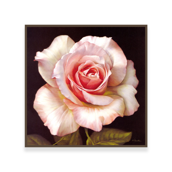 OPT090 鄉村花卉粉色玫瑰 | 手繪油畫