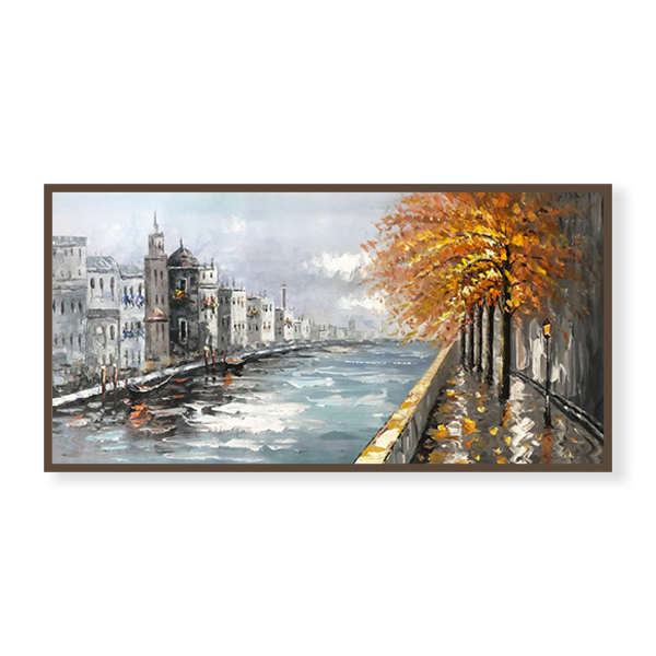 OPT027 威尼斯河畔 | 手繪油畫
